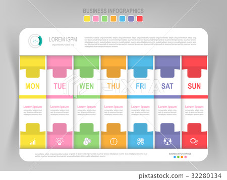 Infographic flat design of business icon vector - Stock Illustration ...