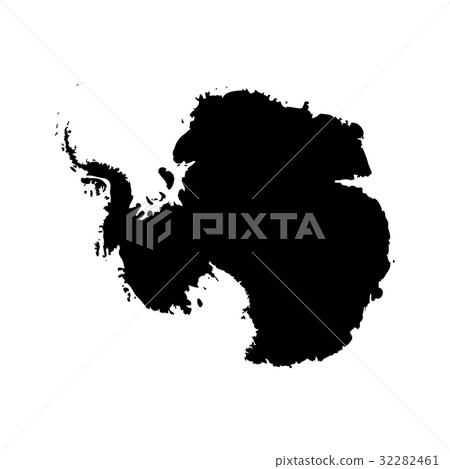 Silhouette map of Antarctica 32282461