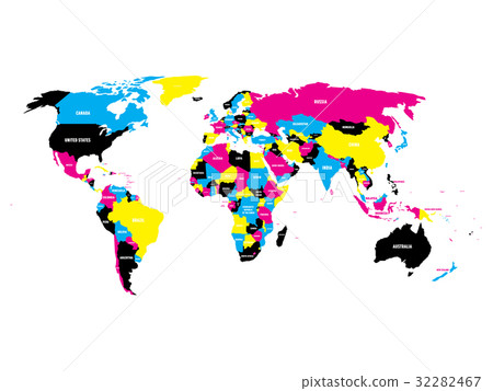 Political map of World in CMYK color Political map of World in CMYK color 32282467