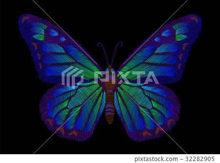 embroidery butterfly design for clothing 32282905