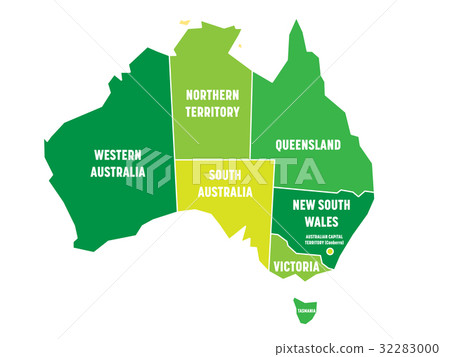 Simplified map of Australia 32283000