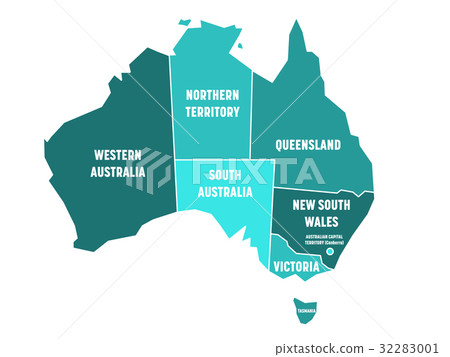 Simplified map of Australia Simplified map of Australia 32283001