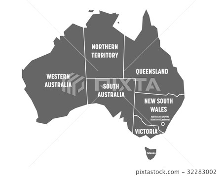 Simplified map of Australia 32283002