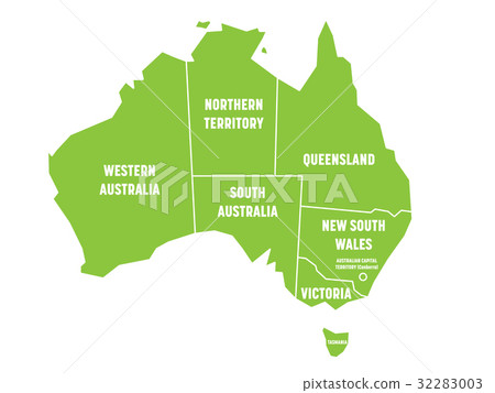 Simplified map of Australia 32283003