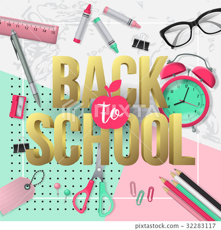 Back To School Banner Design Stock Illustration 32283117 Pixta