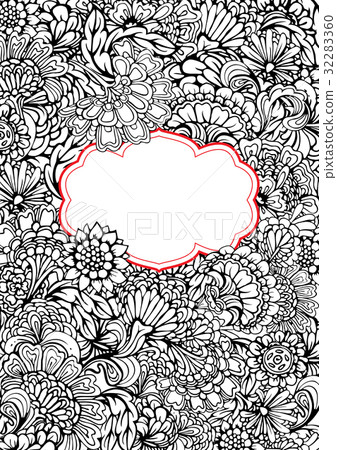 Black and white Abstract decorative pattern  32283360