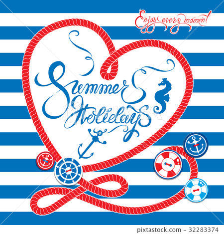 Seasonal Card with frame in heart shape Seasonal Card with frame in heart shape 32283374