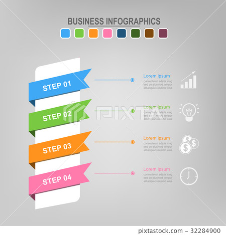 Infographic flat design of business icon vector - Stock Illustration ...