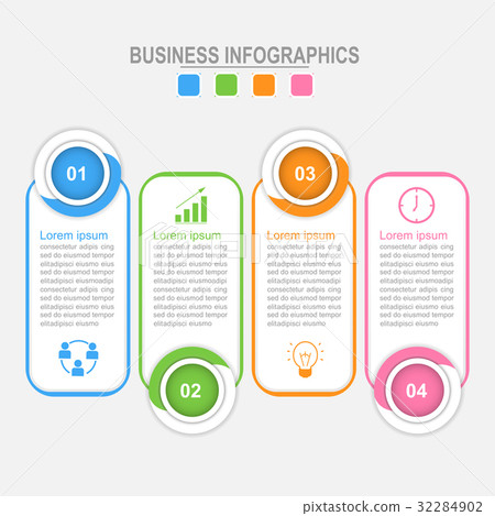 Infographic flat design of business icon vector - Stock Illustration ...