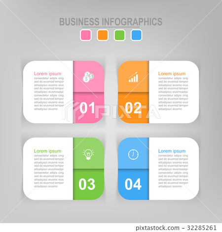 Infographic flat design of business icon vector - Stock Illustration ...