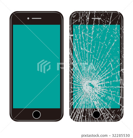 Smart phone broken screen 32285530