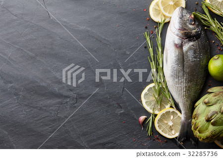 Sea bream fish cooking 32285736