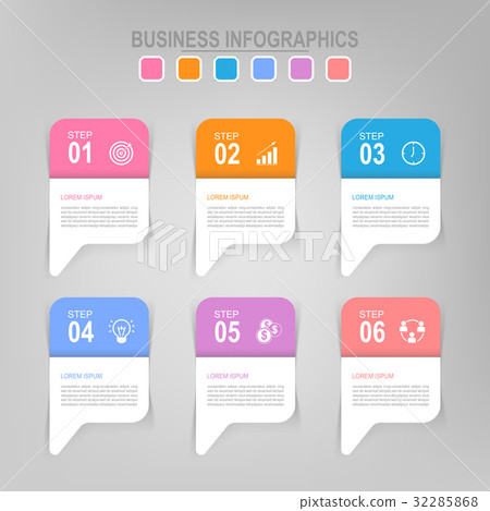 Infographic flat design of business icon vector - Stock Illustration ...