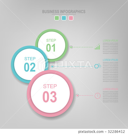Infographic of circle element, flat design vector - Stock Illustration ...
