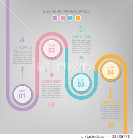 Infographic flat design of business icon vector - Stock Illustration ...