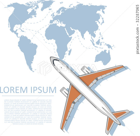 Aviation poster with jet airplane Aviation poster with jet airplane 32287065