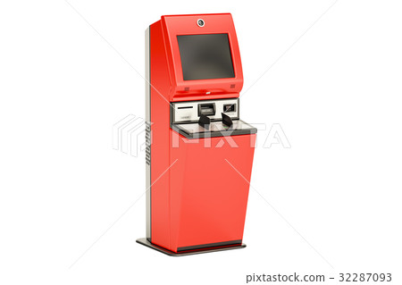 Financial services kiosk, touchscreen terminal 32287093