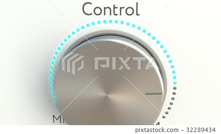 Rotating knob with control inscription. Conceptual 32289434