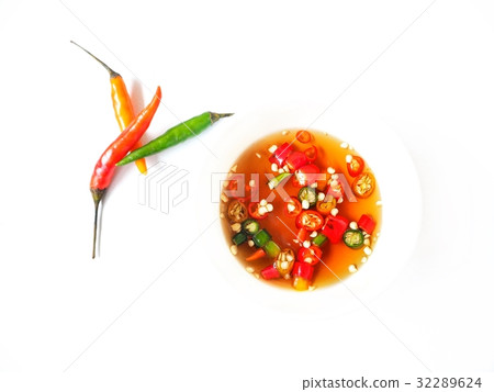 Fish sauce with chili isolated 32289624