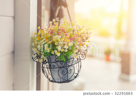 flower pot hanging building nature decoration flower pot hanging building nature decoration 32291663