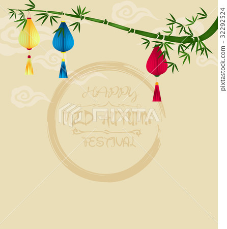 happy mid autumn festival chinese background - Stock Illustration ...