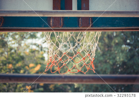 Basketball hoop in park Basketball hoop in park 32293178