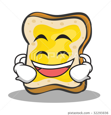Laughing Face Bread Character Cartoon Stock Illustration 32293836 Pixta