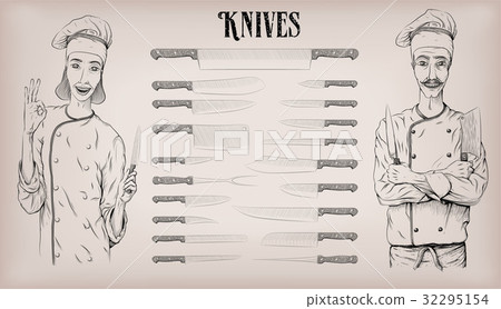 Kitchen tools knife knives utensils set Kitchen tools knife knives utensils set 32295154