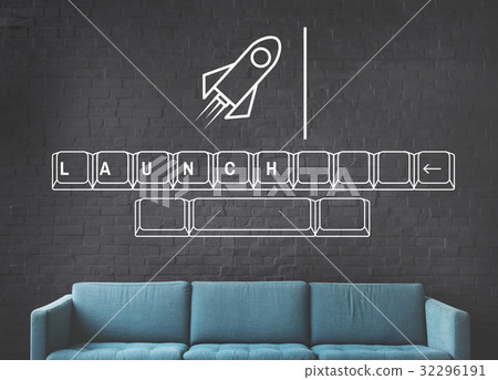 Rocket Spaceship Startup Business Strategy Graphic 32296191