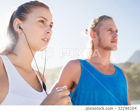 Couple running together Couple running together 32298104