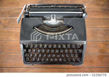High angle view of old typewriter 32298778