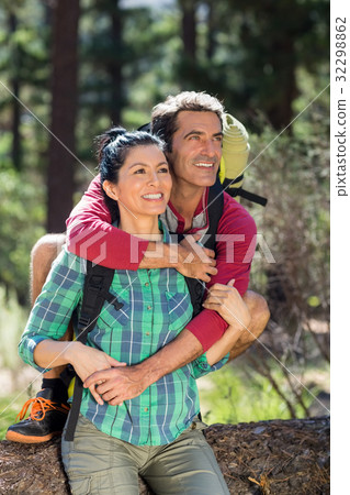 Couple smiling and holding each other Couple smiling and holding each other 32298862