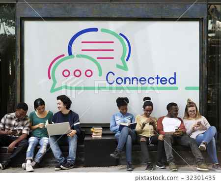 Connected Communication Connection Socialize Concept 32301435