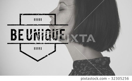 Life Motivation Word on Adult Woman Background Life Motivation Word on Adult Woman Background 32305256