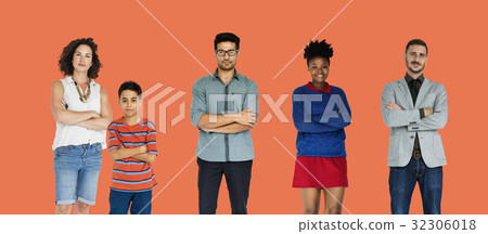 Diversity People Set Gesture Standing Together Studio Isolated Diversity People Set Gesture Standing Together Studio Isolated 32306018