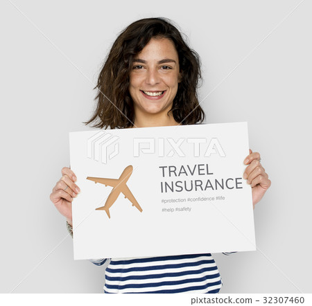 Woman holding network graphic overlay banner Woman holding network graphic overlay banner 32307460