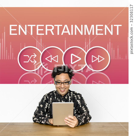 Man hold digital device and social technology concept Man hold digital device and social technology concept 32308117
