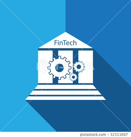 Fintech - icon sign symbol flat design Fintech - icon sign symbol flat design 32311687
