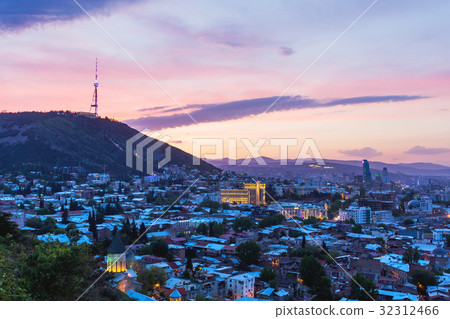 Sunset panorama view of Tbilisi,capital of Georgia Sunset panorama view of Tbilisi,capital of Georgia 32312466
