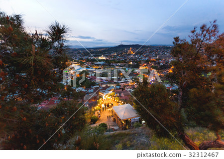 Sunset panorama view of Tbilisi,capital of Georgia 32312467
