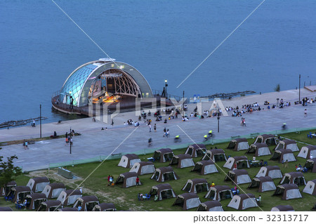 Tent, Yoido water stage, Hangang citizen park, Yeouido, Yeongdeungpo-gu, Han river, Seoul 32313717