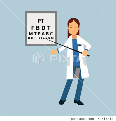 Female doctor ophthalmologist character Female doctor ophthalmologist character 32313818