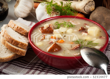 Sour soup made of rye flour Sour soup made of rye flour 32314477