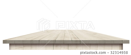 Empty wooden table perspective with clipping mask Empty wooden table perspective with clipping mask 32314938