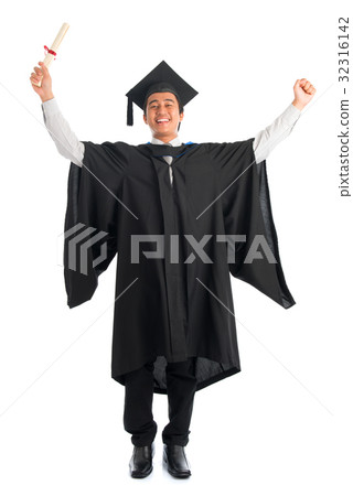 Graduate university student cheering 32316142