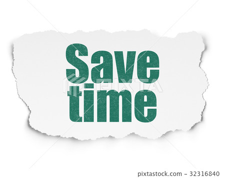 Timeline concept: Save Time on Torn Paper Timeline concept: Save Time on Torn Paper 32316840