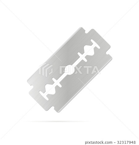 Razor Blade on White Background. Vector 32317948
