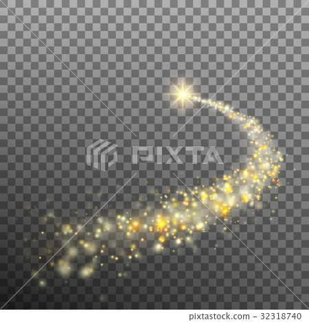 Starry glitter trail template. EPS 10 32318740