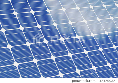 Solar panels isolated om white background. Blue Solar panels isolated om white background. Blue 32320082