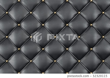 Leather Upholstery Sofa Background. Black Luxury 32320115